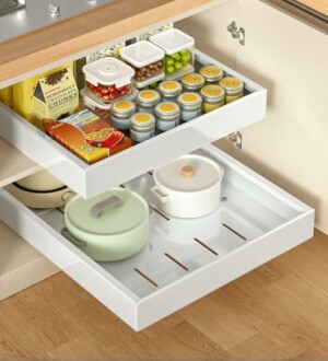 Seinloes 2 Pack Pullout Cabinet Organizer