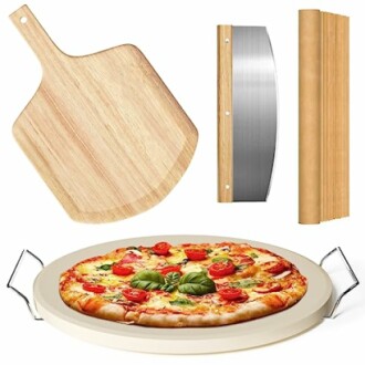 5 PCS Round Pizza Stone Set