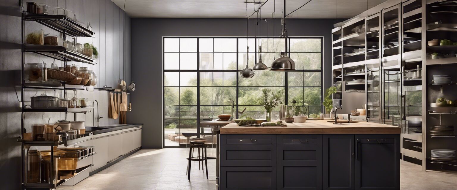 Vertical storage solutions in a kitchen