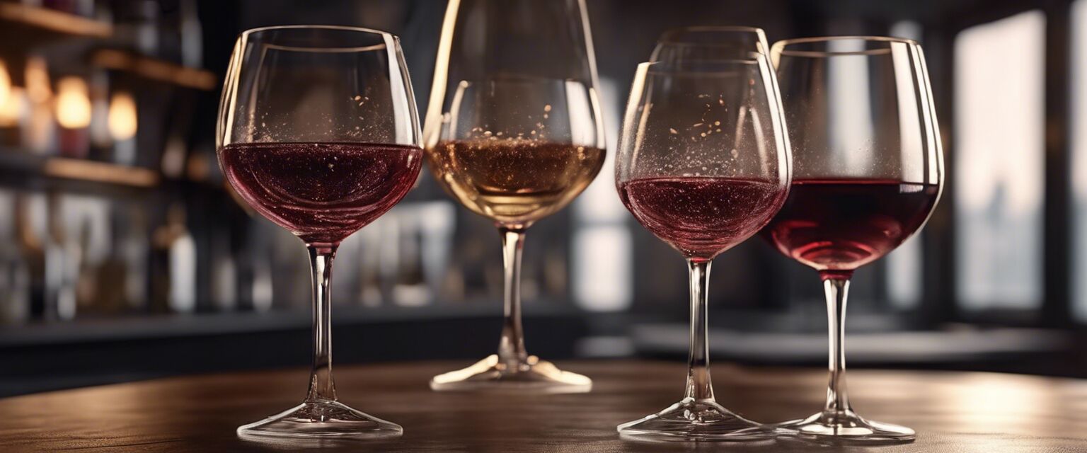 Elegant wine glasses